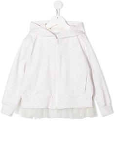 Brunello Cucinelli Kids куртка с подолом из тюля