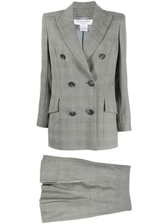 Christian Dior костюм pre-owned с двубортным пиджаком и юбкой
