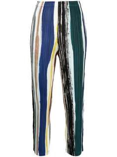 Pleats Please Issey Miyake плиссированные брюки в полоску