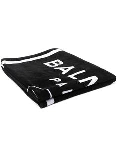 Balmain пляжное полотенце вязки интарсия с логотипом