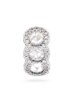 David Morris серьга-кольцо Rose Cut из белого золота с бриллиантами