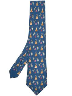 Hermès галстук 2000-х годов с принтом Hermes