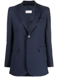 RED Valentino блейзер с вышивкой в горох