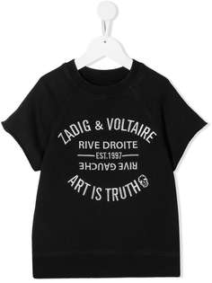 Zadig & Voltaire Kids футболка с короткими рукавами и логотипом