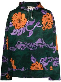 Marni худи с цветочным принтом