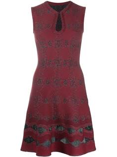 Alaïa Pre-Owned расклешенное платье с абстрактной вышивкой
