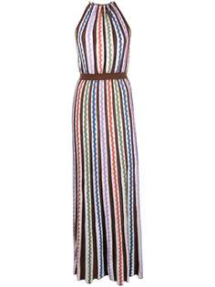 M Missoni трикотажное платье макси в полоску