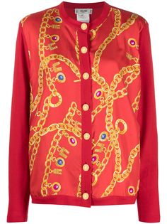 Céline Pre-Owned кардиган pre-owned с принтом и круглым вырезом