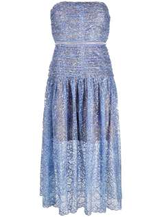 Self-Portrait полупрозрачное платье с пайетками