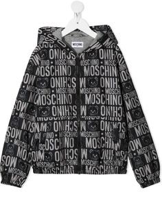 Moschino Kids ветровка Teddy с логотипом