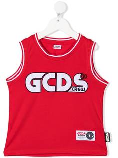 Gcds Kids спортивный топ с вышитым логотипом