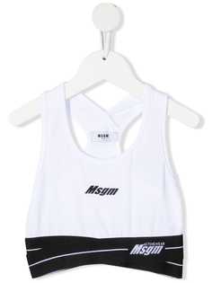 MSGM Kids укороченный топ с логотипом