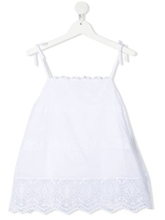Ermanno Scervino Junior топ с кружевом