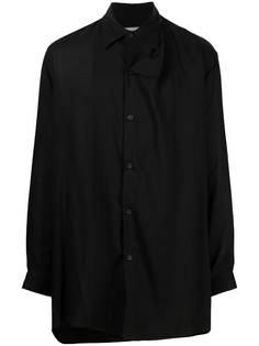 Yohji Yamamoto рубашка TENCEL™ асимметричного кроя