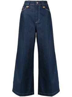 Versace Jeans Couture укороченные джинсы широкого кроя