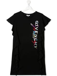 Givenchy Kids платье с логотипом