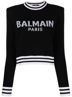 Balmain джемпер с вышитым логотипом