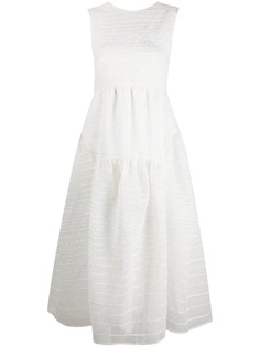 Cecilie Bahnsen платье с открытой спиной и вышивкой