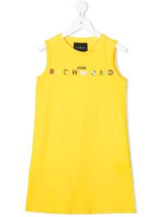 John Richmond Junior платье с вышитым логотипом