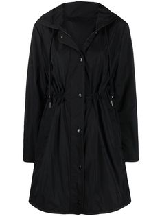 Moncler пальто с капюшоном и присборенной талией