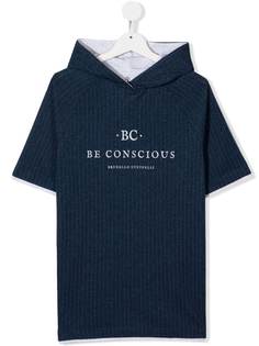 Brunello Cucinelli Kids худи с короткими рукавами и логотипом