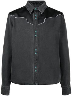 Off-White куртка-рубашка в стиле вестерн с логотипом Arrows