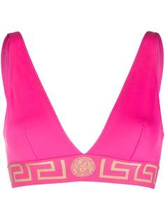 Versace лиф-бикини с узором Greca