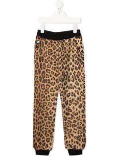 Philipp Plein Junior джоггеры с леопардовым принтом