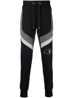 Philipp Plein спортивные брюки в стиле колор-блок с логотипом