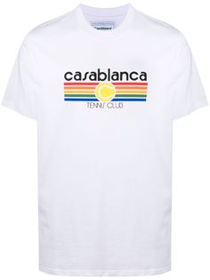 Casablanca футболка с круглым вырезом и логотипом