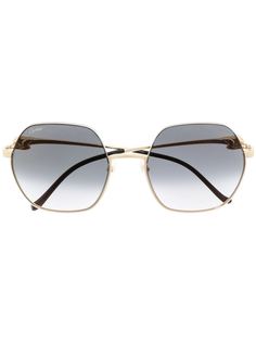 Cartier Eyewear солнцезащитные очки Panthére в шестиугольной оправе