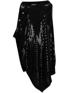 Junya Watanabe кейп асимметричного кроя с пайетками