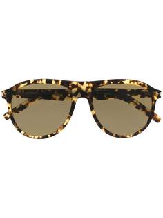 Saint Laurent Eyewear солнцезащитные очки-авиаторы черепаховой расцветки