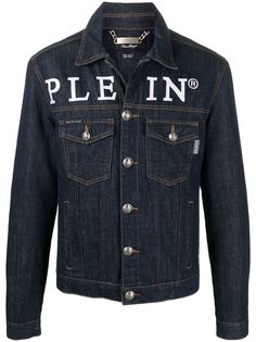 Philipp Plein джинсовая куртка с логотипом