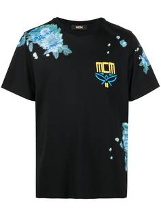 MCM футболка с цветочным принтом и вышитым логотипом