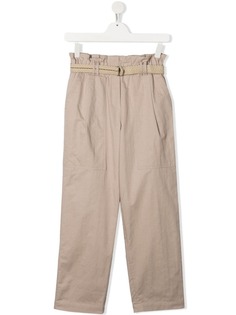 Brunello Cucinelli Kids брюки прямого кроя с присборенной талией