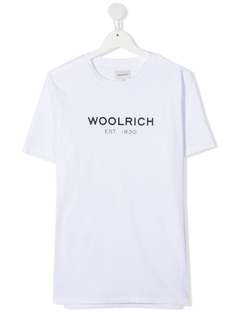 Woolrich Kids футболка с логотипом