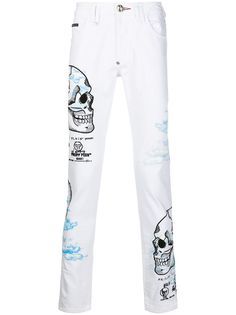 Philipp Plein прямые джинсы Clouds