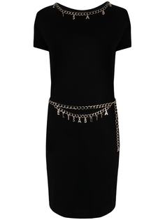 Elisabetta Franchi джемпер с короткими рукавами и цепочкой