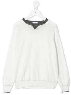 Brunello Cucinelli Kids толстовка с контрастной отделкой