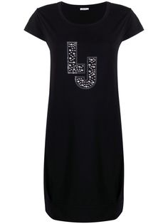 LIU JO платье-футболка с кристаллами