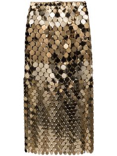 Paco Rabanne декорированная юбка миди