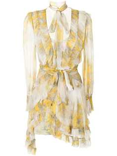 ZIMMERMANN платье с оборками и цветочным принтом