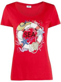 LIU JO футболка с графичным принтом Sea Life
