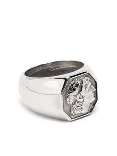 Emanuele Bicocchi декорированное серебряное кольцо-печатка