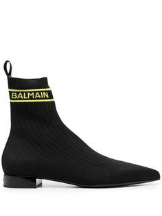 Balmain ботильоны Sacha с логотипом вязки интарсия