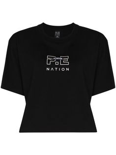 P.E Nation укороченная футболка с вышитым логотипом