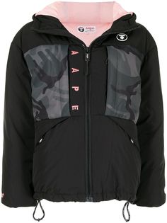 AAPE BY *A BATHING APE® куртка на молнии с капюшоном
