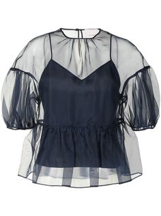 Cinq A Sept многослойная рубашка с короткими рукавами