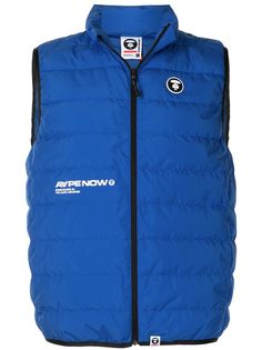 AAPE BY *A BATHING APE® дутый жилет с логотипом